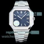 HBF Factory Super Patek Philippe Swiss 9015 Cubitus Blue Dial Steel Watch 45mm 